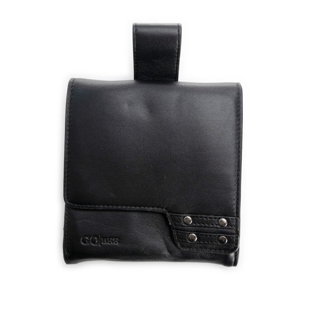 NEW GoBEE black leather memory card holder wallet